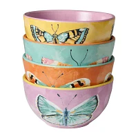 Certified International Butterflies 4-pc. Ceramic Ice Cream Bowl