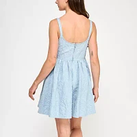 Trixxi Womens Sleeveless Fit + Flare Dress Juniors