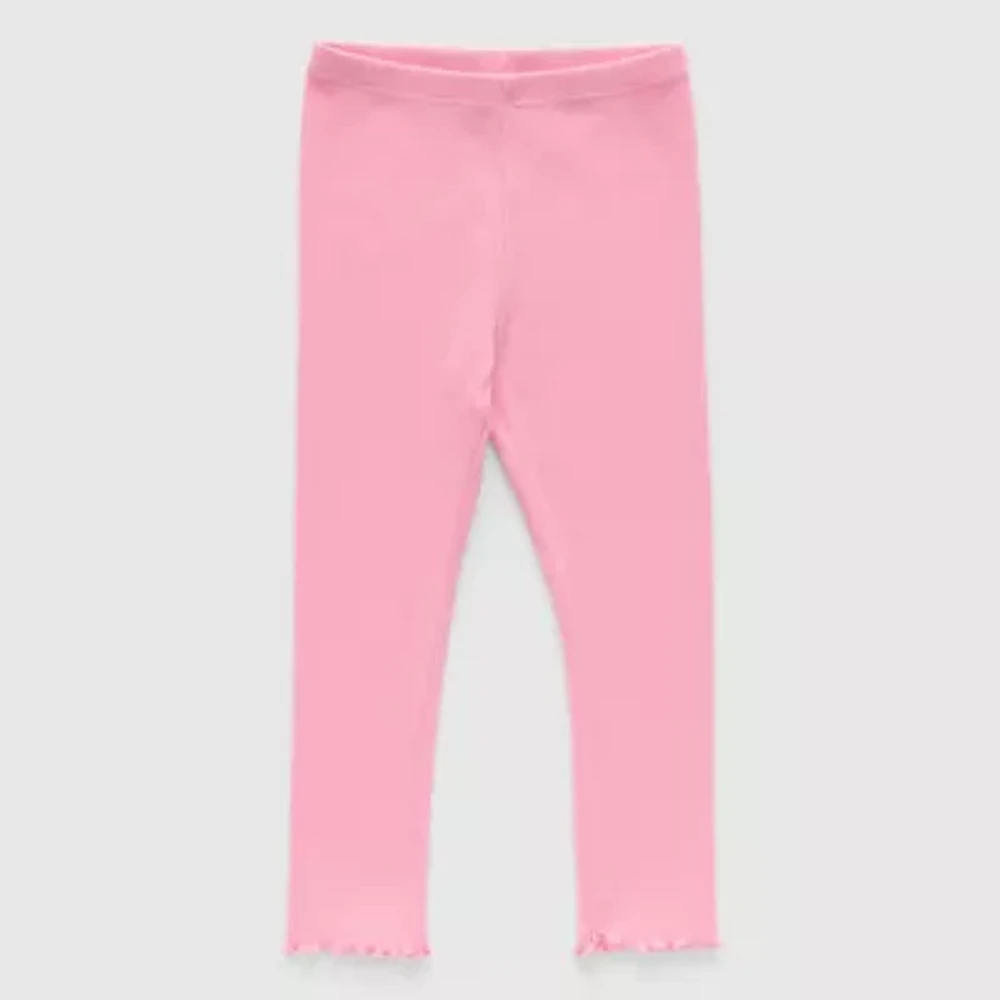 Okie Dokie Toddler & Little Girls Rib Full Length Leggings