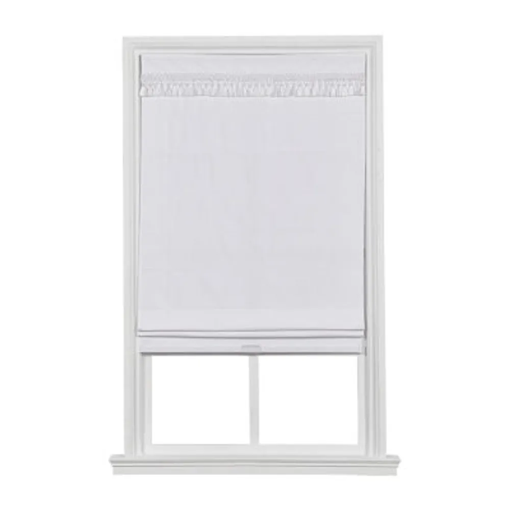 Katy Tassel Trim Cordless Light-Filtering Roman Shade