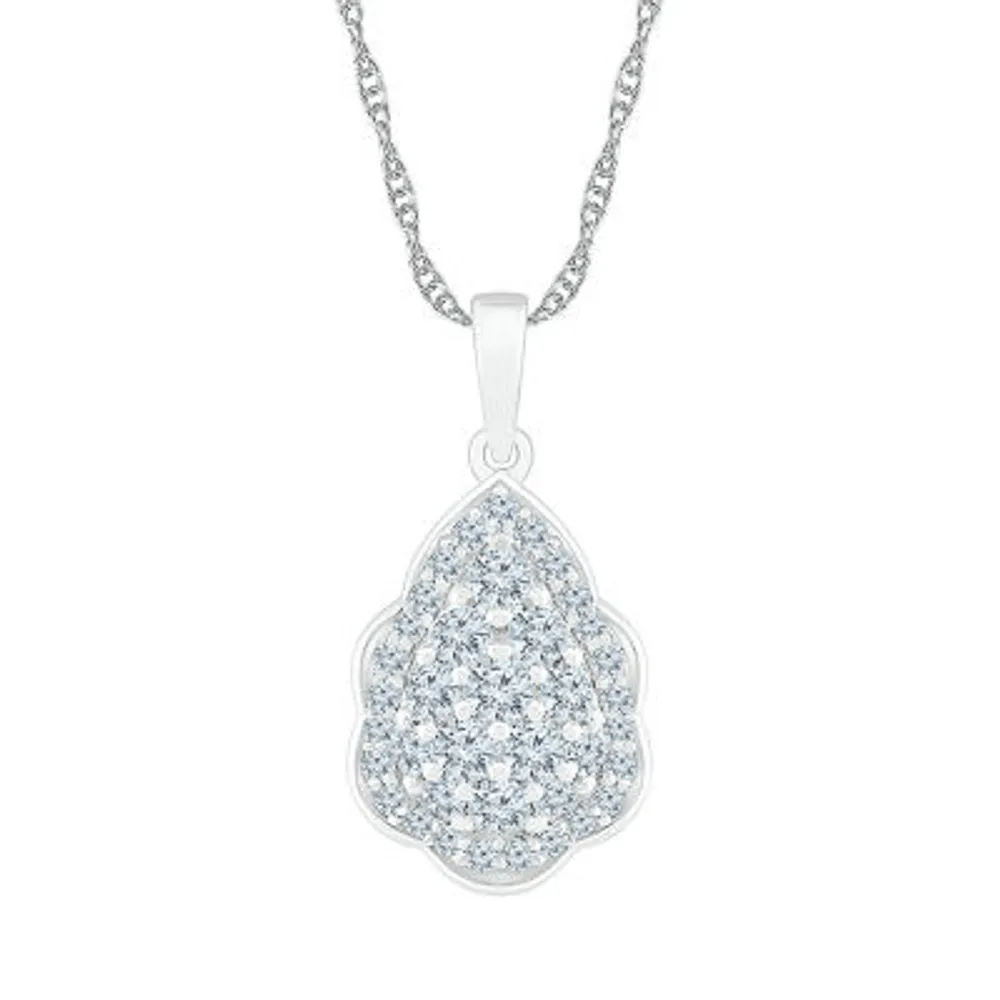 Womens / CT. T.W. Natural White Diamond 10K Gold Pendant Necklace