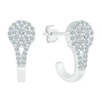 CT. T.W. Natural White Diamond 10K White Gold Drop Earrings