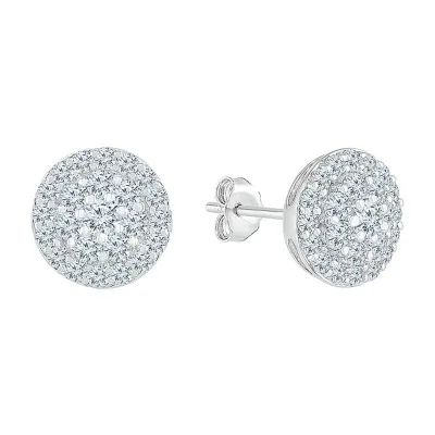 1 1/4 CT. T.W. Natural White Diamond 10K White Gold 9.6mm Stud Earrings