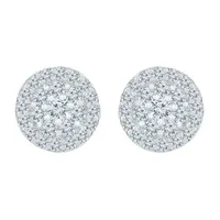 1 1/4 CT. T.W. Mined White Diamond 10K White Gold 9.6mm Stud Earrings