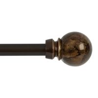 Kenney Jillian Petite Marble Ball 1/2 Adjustable Curtain Rod