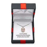 Yes, Please! Womens Pink Cultured Freshwater Pearl Sterling Silver Pendant Necklace