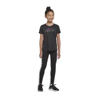 adidas Big Girls Embellished Scoop Neck Short Sleeve Graphic T-Shirt