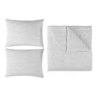 Home Expressions Intellifresh™ Antimicrobial Treated Heathered Stripe Reversible Comforter Set