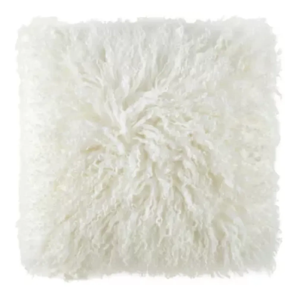 Loom + Forge Mongolian Fur Square Throw Pillow