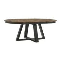 Napa Round Wood-Top Dining Table