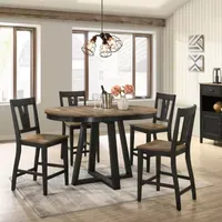 Napa 5-Piece Counter Height Dining Set with Splat Back Chairs