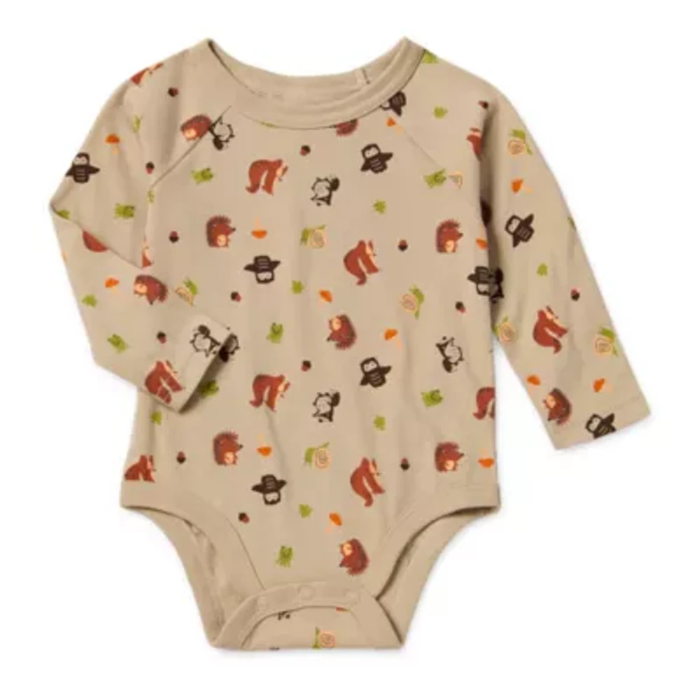 Okie Dokie Baby Boys Long Sleeve Bodysuit