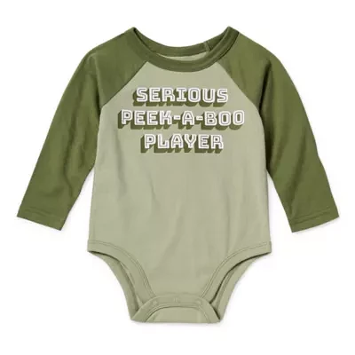 Okie Dokie Baby Boys Crew Neck Long Sleeve Bodysuit