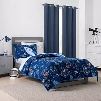 Under The Stars Kids Glow Dark Celestial Quilt Set