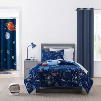 Under The Stars Kids Glow Dark Celestial Quilt Set