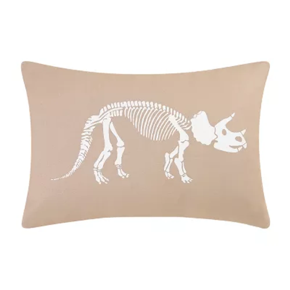 Under the Stars Kids Glow In The Dark Dino Throw Pillow