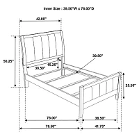 Carlton Padded Rectangle Bed