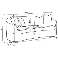 Rainn Curved Slope-Arm Sofa