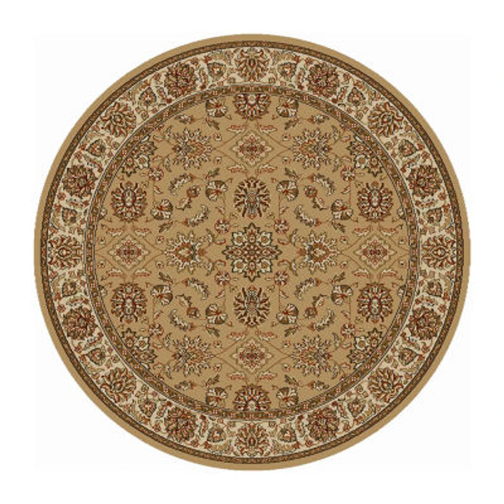 Como Kashan Traditional Oriental Indoor Round Area Rug