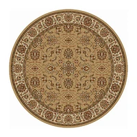 Como Kashan Traditional Oriental Indoor Round Area Rug