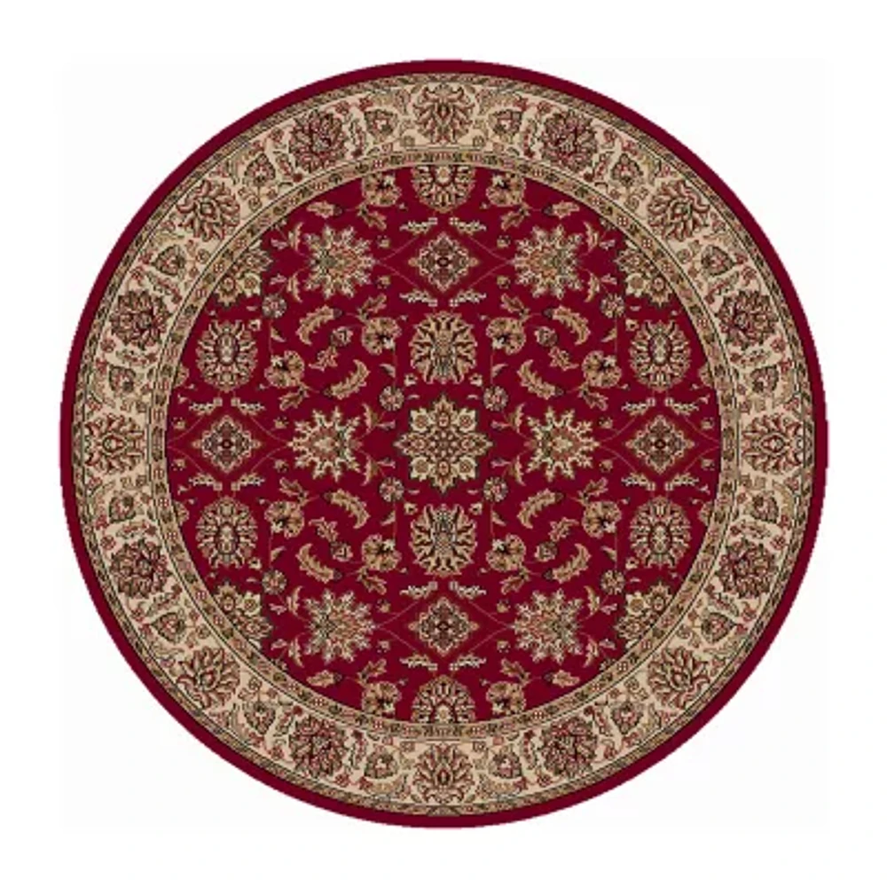 Como Kashan Traditional Oriental Indoor Round Area Rug