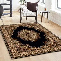 Como Medallion Traditional Oriental Indoor Rectangular Area Rug