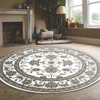 Radici Pisa Kashan Traditional Oriental Round Area Rug