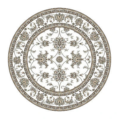 Radici Pisa Kashan Traditional Oriental Round Area Rug