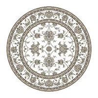 Radici Pisa Kashan Traditional Oriental Round Area Rug