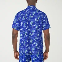 PGA TOUR Mens Short Sleeve Button-Down Shirt