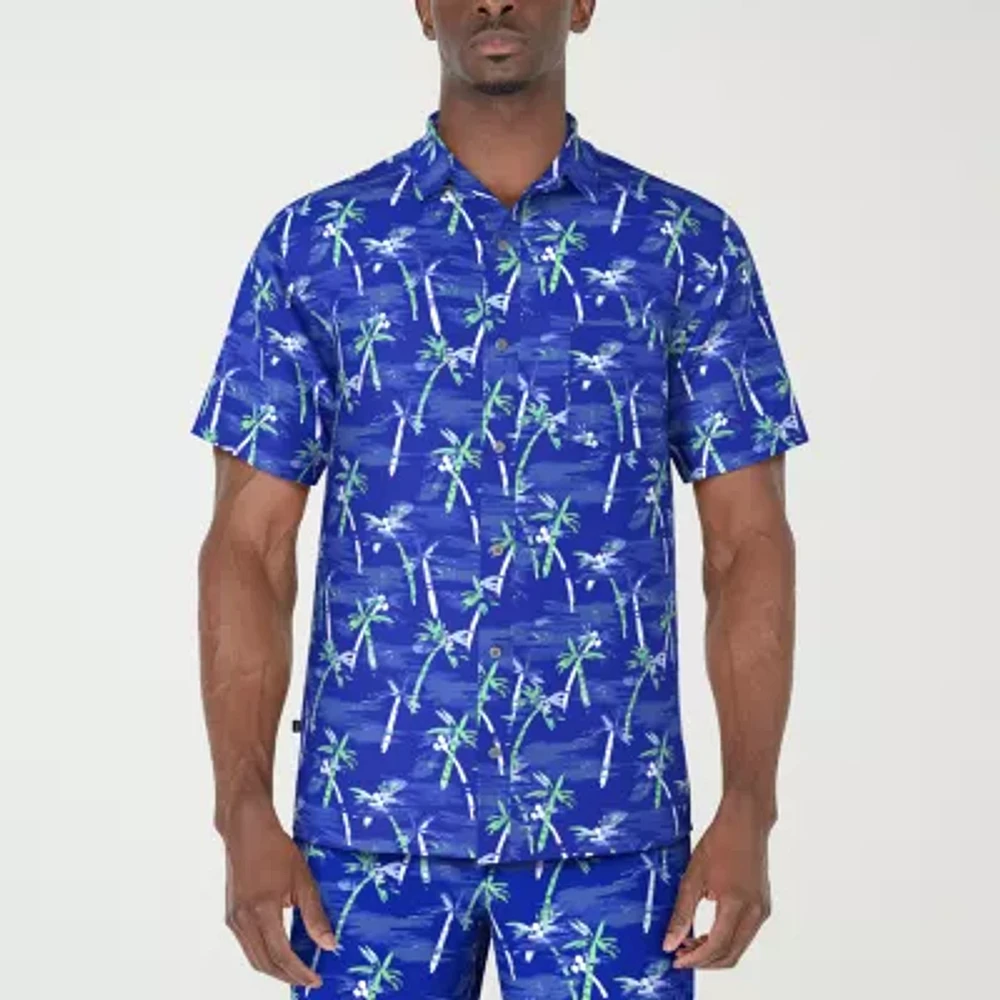 PGA TOUR Mens Short Sleeve Button-Down Shirt