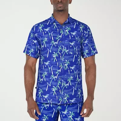 PGA TOUR Mens Short Sleeve Button-Down Shirt