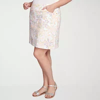 Hearts Of Palm Womens Mid Rise Skort-Plus