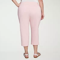 Hearts Of Palm Womens Mid Rise Plus Capri Pants