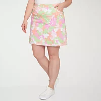 Hearts Of Palm Womens Mid Rise Skort-Plus