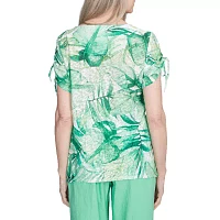 Alfred Dunner Rise And Shine Womens Crew Neck Short Sleeve T-Shirt