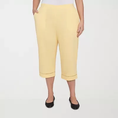 Alfred Dunner Rise And Shine Womens Plus Capri Pants