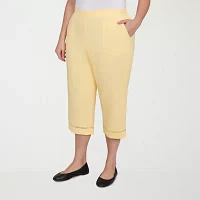 Alfred Dunner Rise And Shine Womens Plus Capri Pants