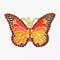 Bijoux Bar Gold Tone Womens Butterfly Drop Earrings