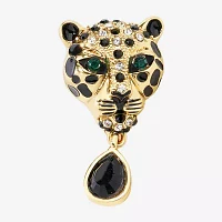 Bijoux Bar Gold Tone Leopard Womens Multi Color Drop Earrings