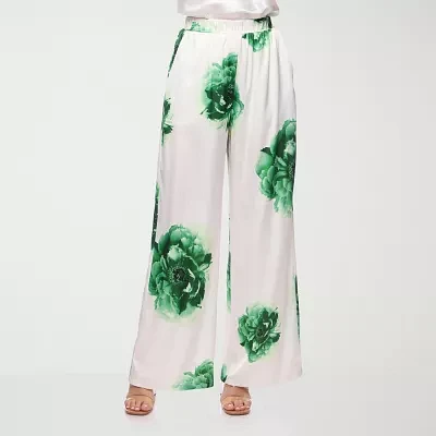 Premier Amour Floral Womens Straight Pull-On Pant