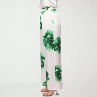 Premier Amour Floral Womens Straight Pull-On Pant
