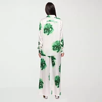Premier Amour Floral Womens Straight Pull-On Pant