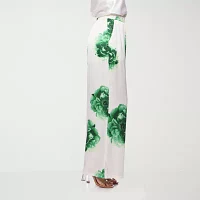 Premier Amour Floral Womens Straight Pull-On Pant