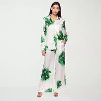 Premier Amour Floral Womens Straight Pull-On Pant