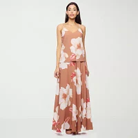 Premier Amour Floral Womens Maxi Skirt