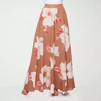 Premier Amour Floral Womens Maxi Skirt