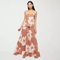 Premier Amour Floral Womens Maxi Skirt