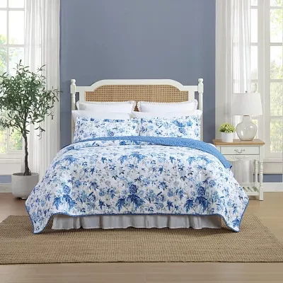 Laura Ashley Breezy Floral Quilt Set