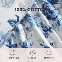 Laura Ashley Breezy Floral Quilt Set